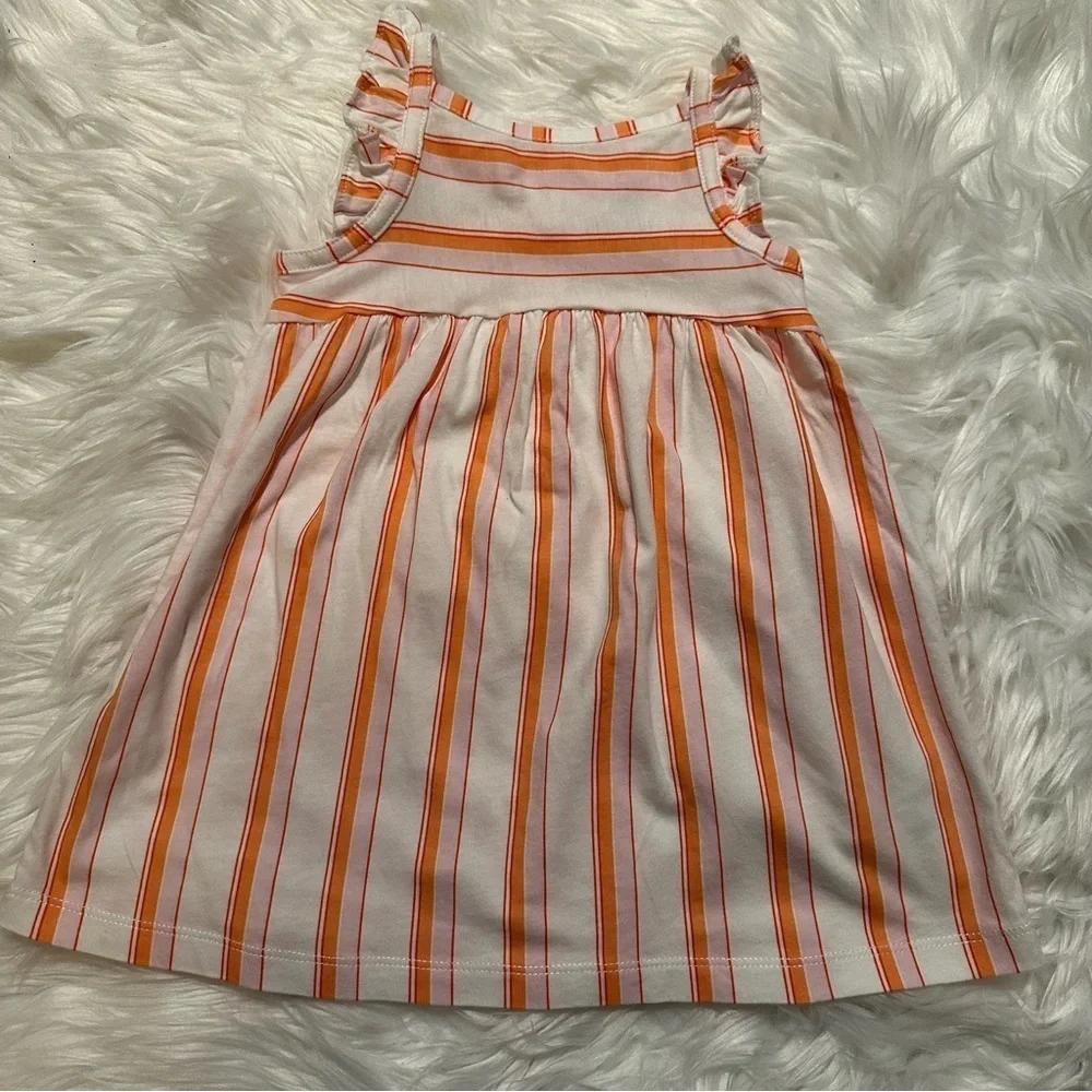 Carter’s Baby Girl 12M Striped Ruffle Dress‎ Bloomers 2 Piece Set